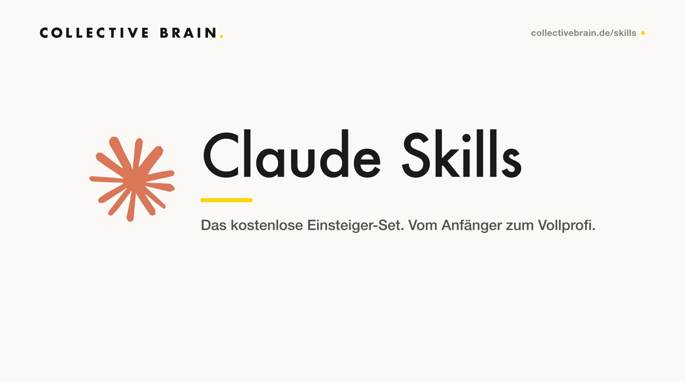 Vom Einsteiger zum Vollprofi: Das Claude-Skills-Set, das wir kostenlos rausgeben